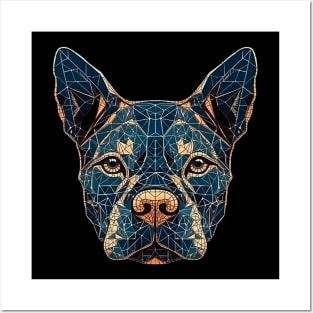 Geometric dog Posters and Art